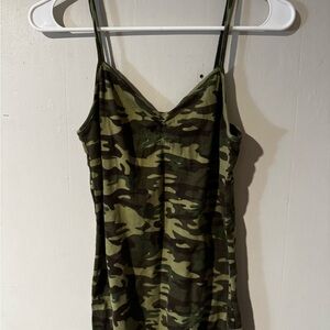 No Boundaries Olive Green Camo Tank